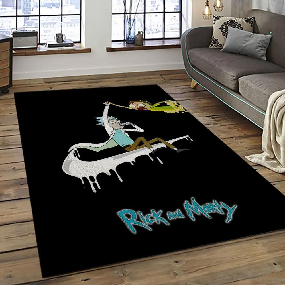 Rick and morty cartoon tv show retangle carpet area rug home decor best gift for family rm19 Rectangle Rug