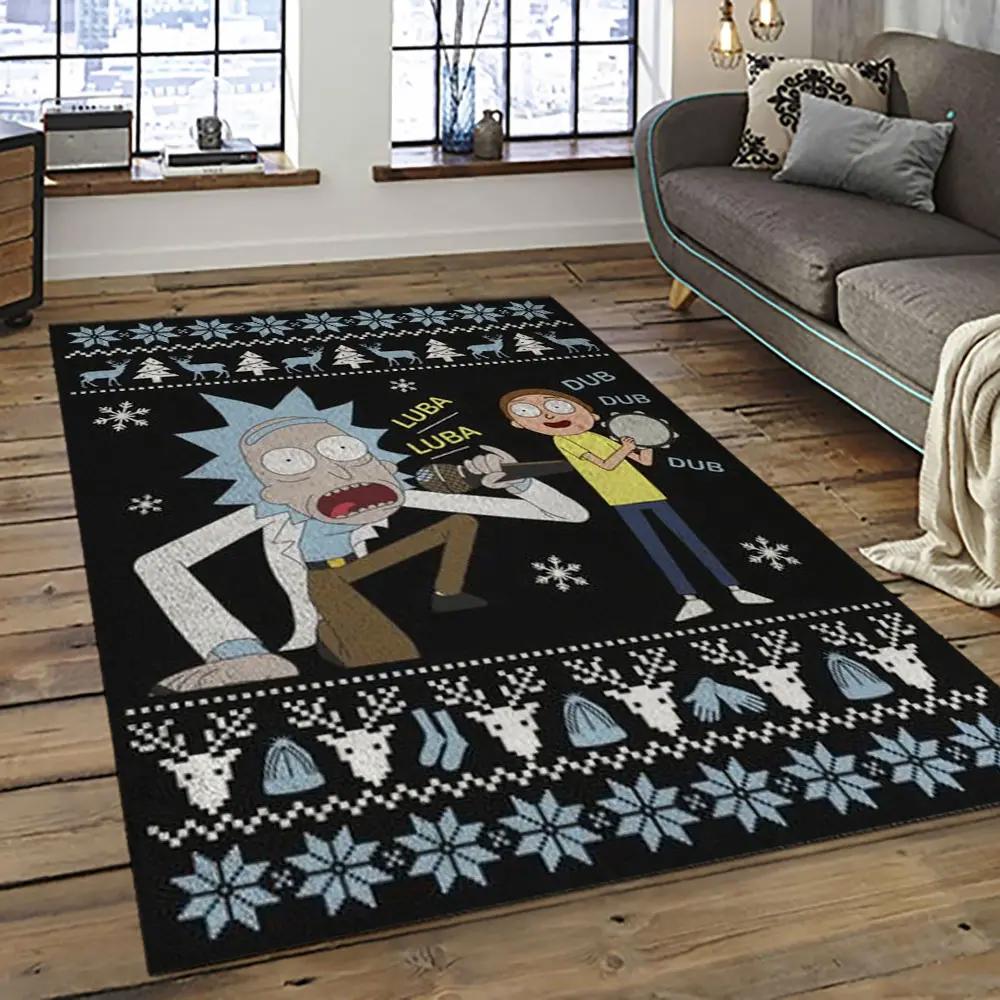 Rick and morty cartoon tv show retangle carpet area rug home decor best gift for family rm36 Rectangle Rug