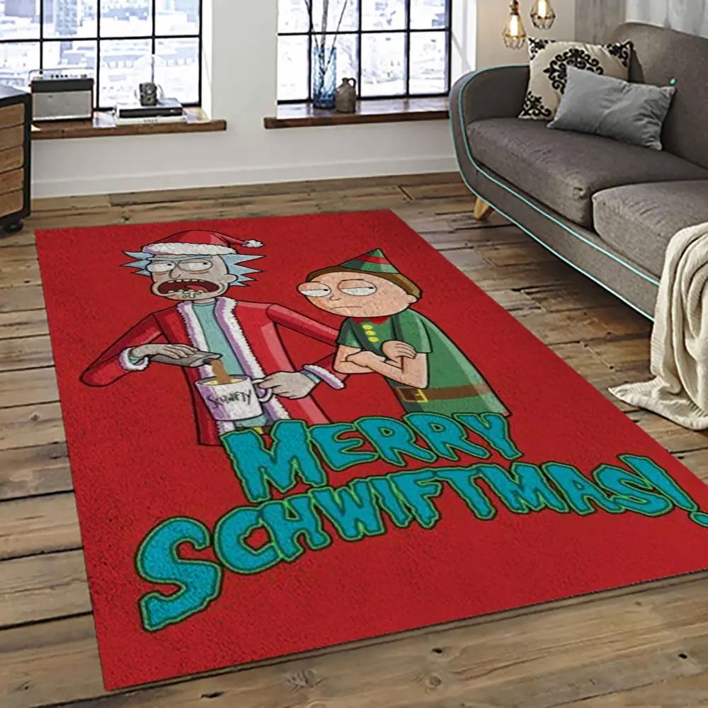 Rick and morty cartoon tv show retangle carpet area rug home decor best gift for family rm41 Rectangle Rug