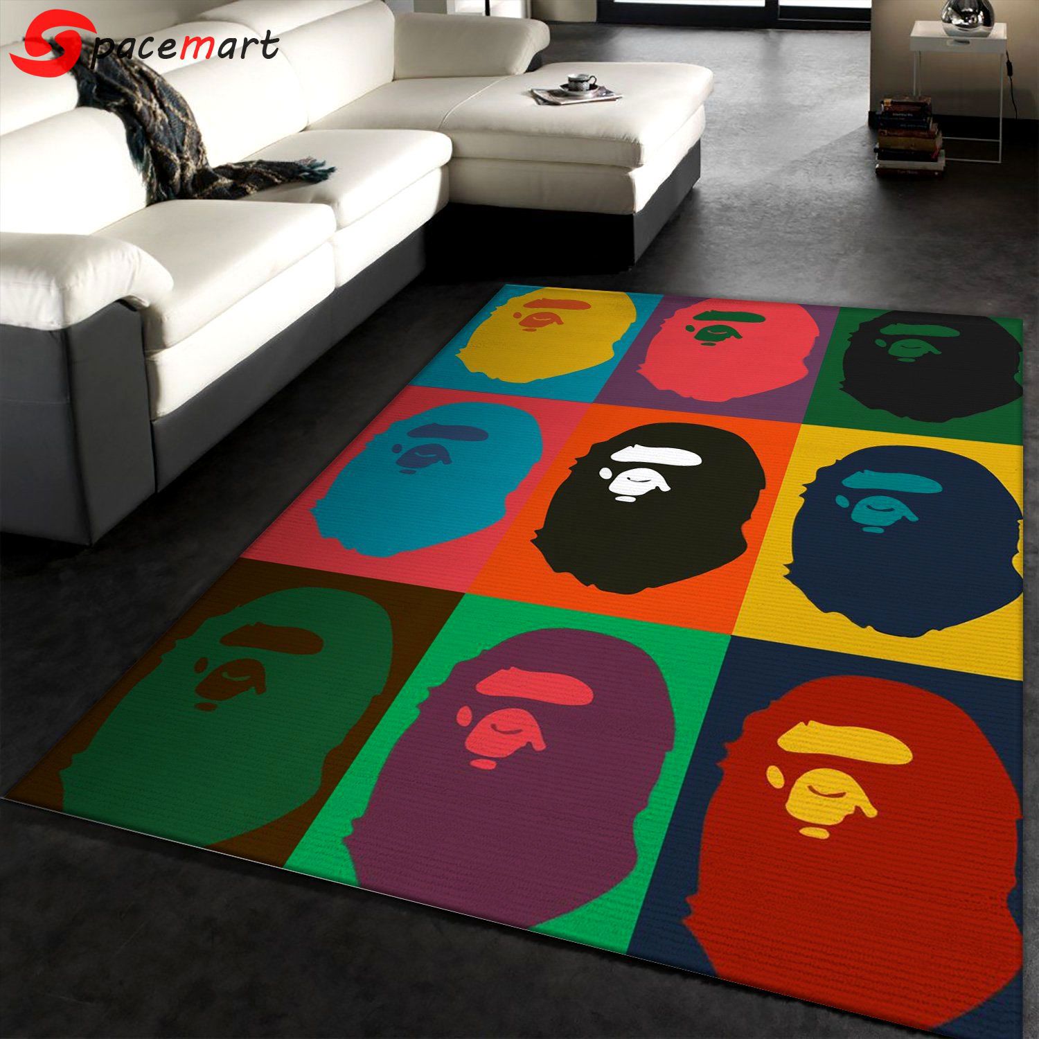 Rugs in living room and bedroom - Bape monkey hypebeast area rugs living room rug christmas gift us decor - rugs Rectangle Rug
