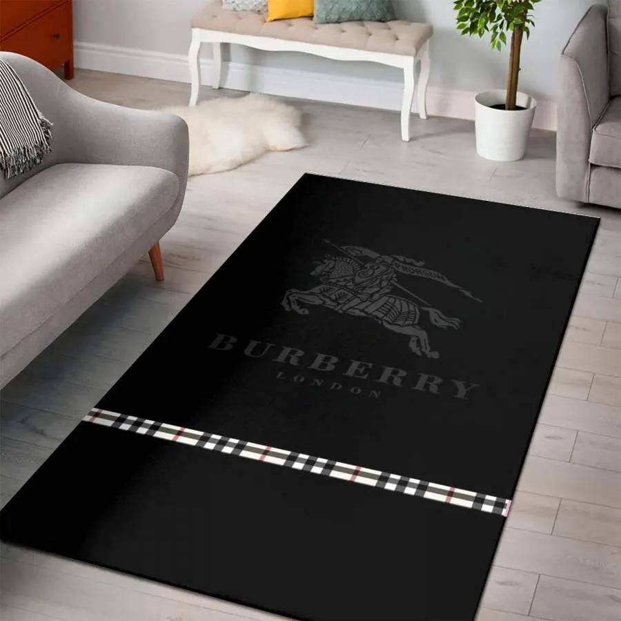 Rugs in living room and bedroom - Burberry london logo luxury brand area rug carpet living room rug floor mats keep warm in winter Rectangle Rug