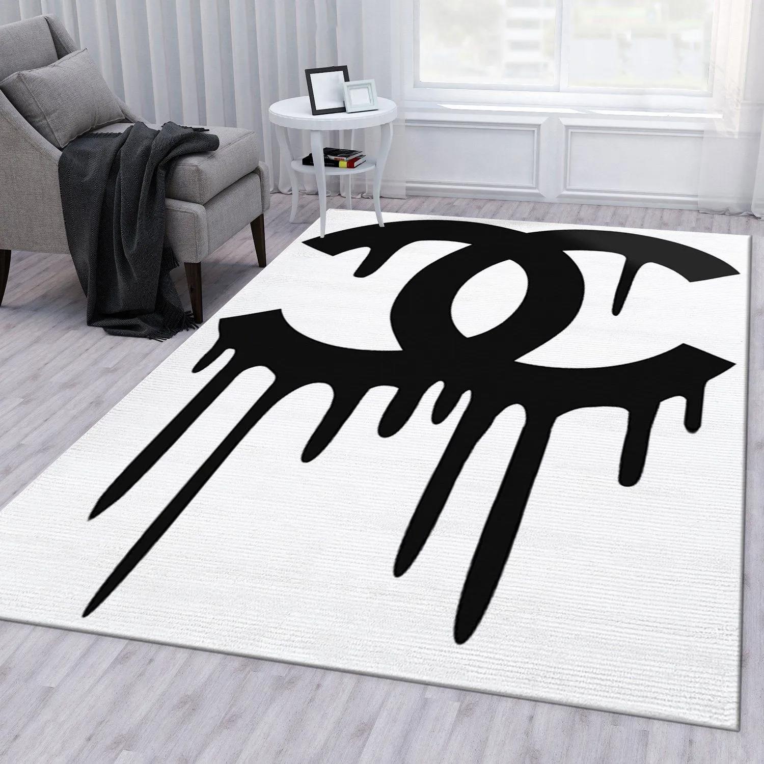 Rugs in living room and bedroom - Chanel area rug for christmas fashion brand rug carpet bedroom rug floor decor floor mats keep warm in winter Rectangle Rug