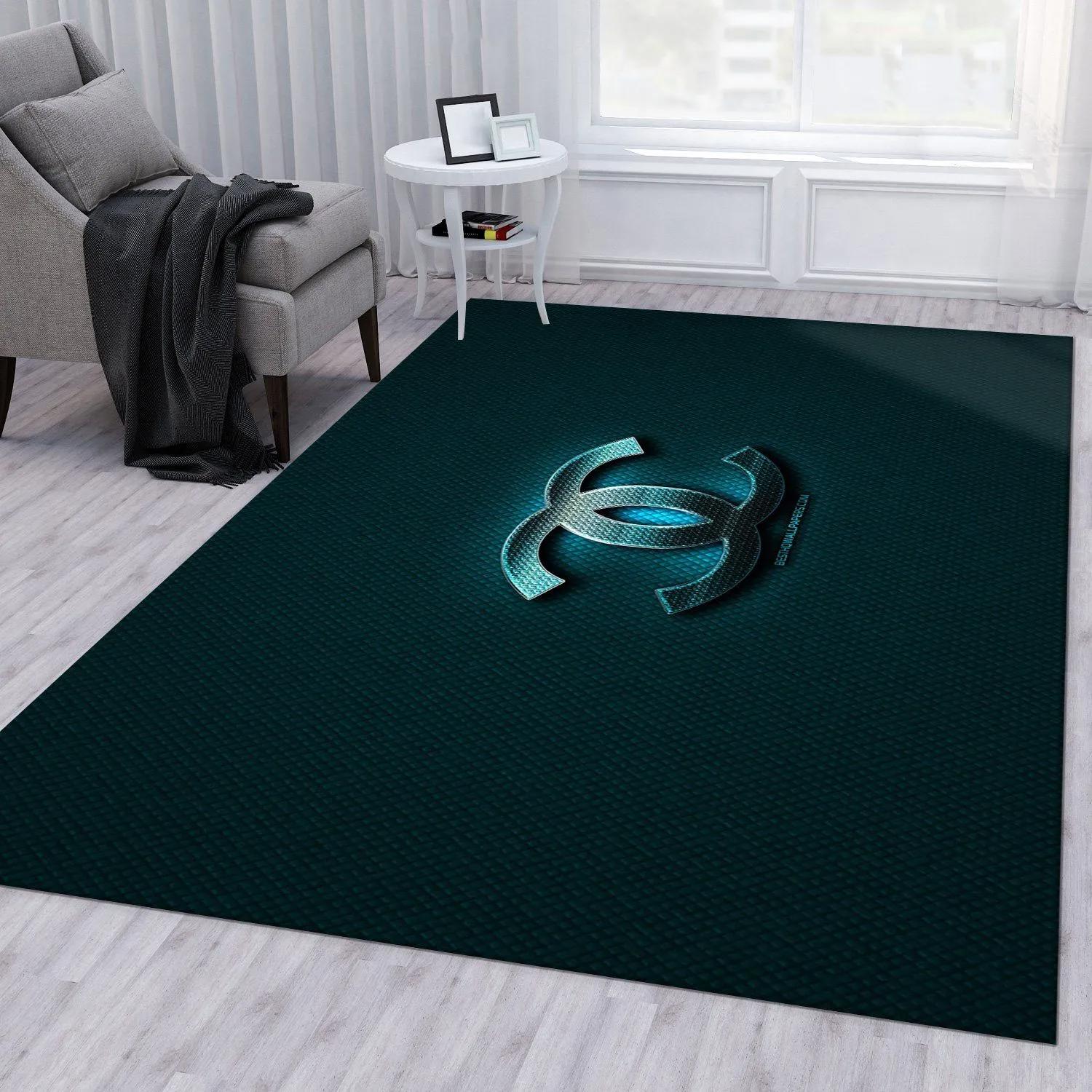 Rugs in living room and bedroom - Chanel area rug living room rug family gift us decor Rectangle Rug