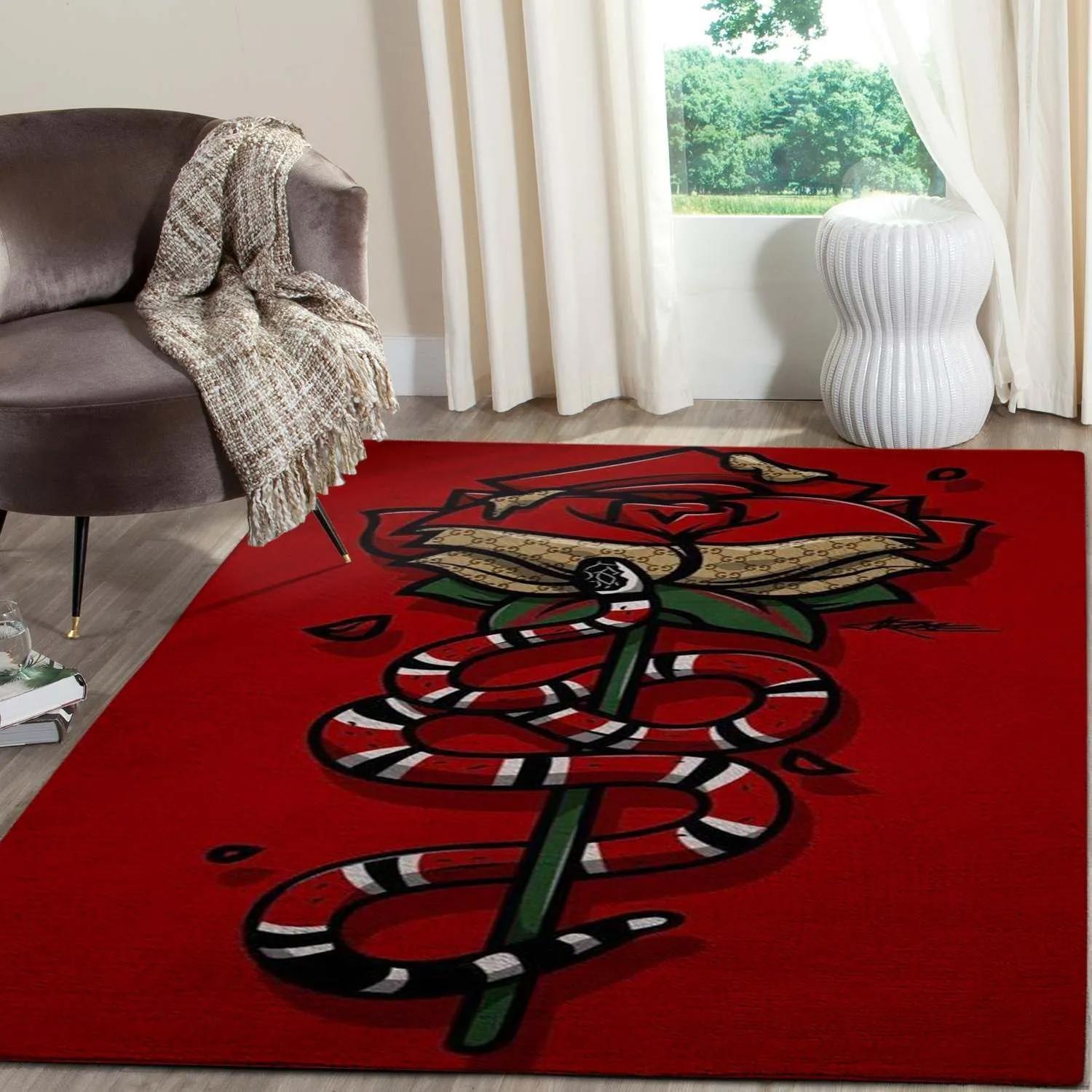 Rugs in living room and bedroom - Gucci red snake luxury area rug for living room bedroom carpet home decorations mat type 1 Rectangle Rug
