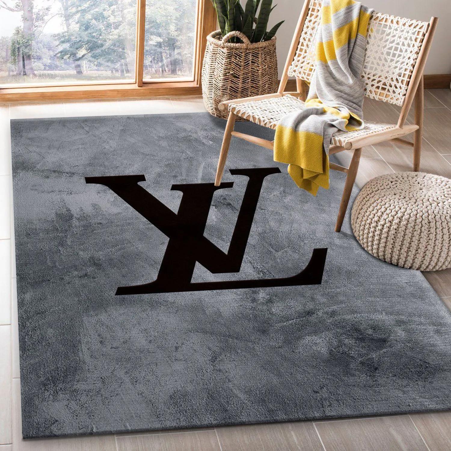 Rugs in living room and bedroom - Louis vuitton area rug fashion brand rug christmas gift floor mats keep warm in winter Rectangle Rug