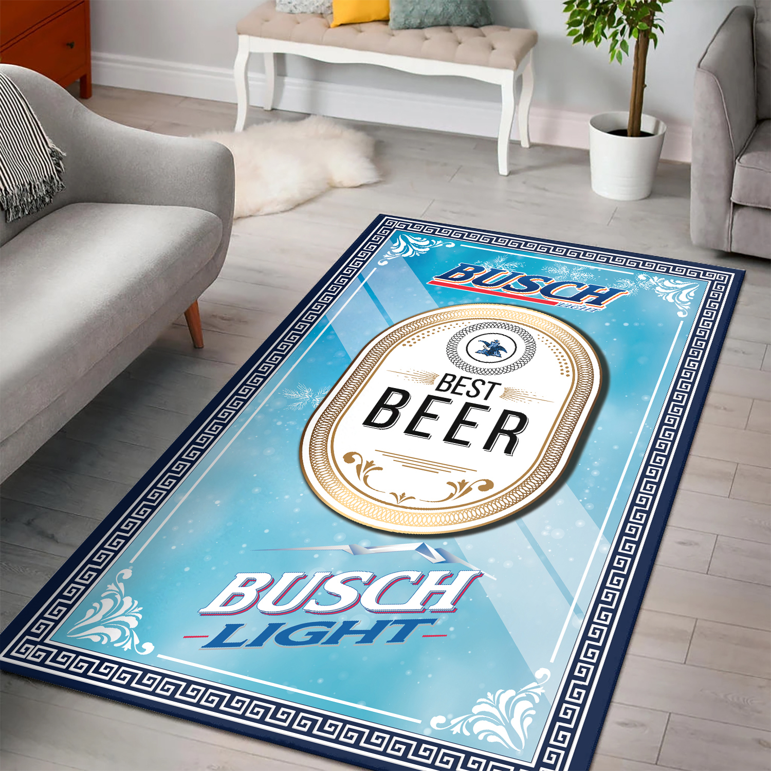 Rugs in living room and bedroom busch light beer rug rectangle Rectangle Rug