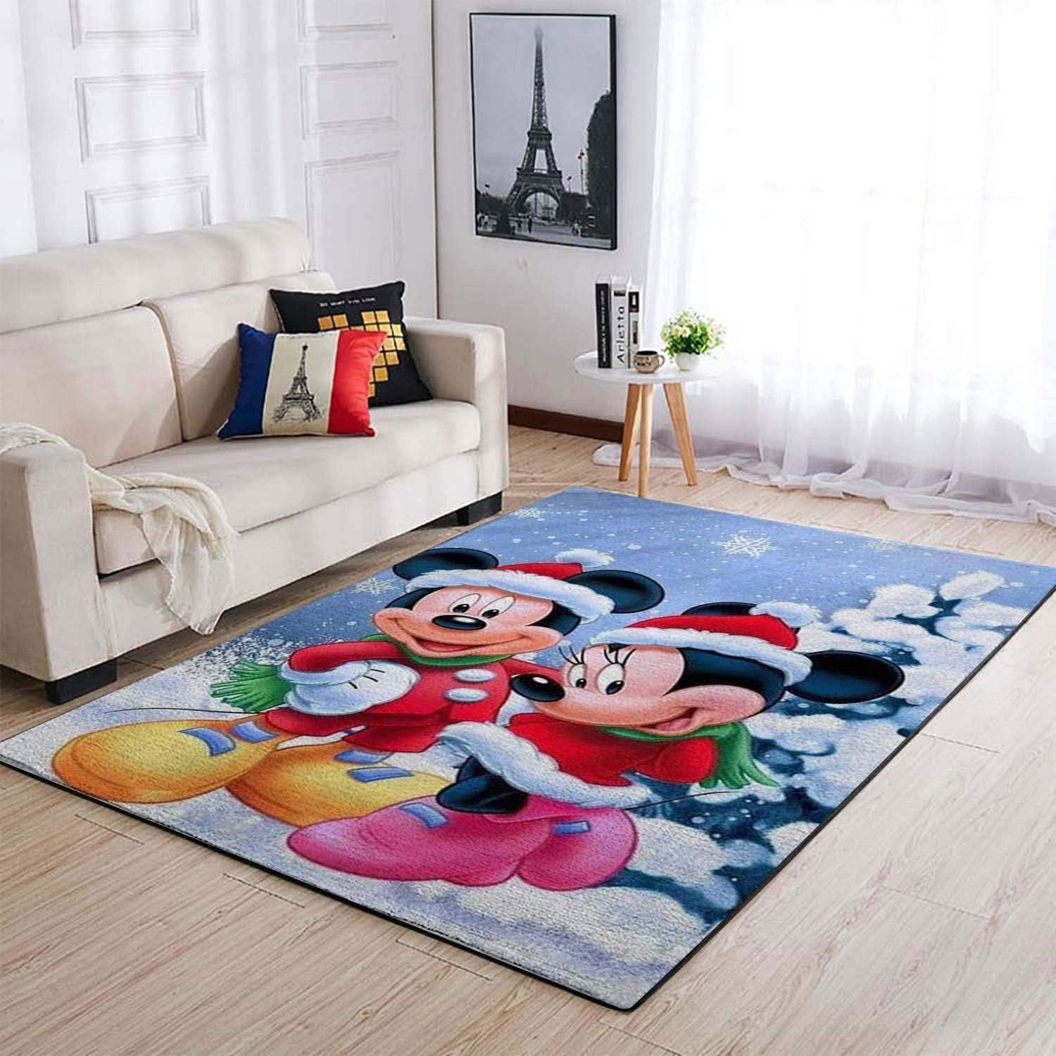 Rugs in living room and bedroom christmas cartoon movie mouse area rug home decor Rectangle Rug