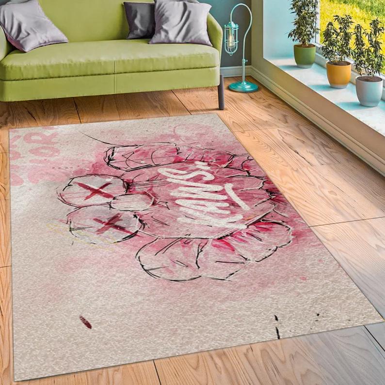 Rugs in living room and bedroom hypebeast head rug- hypebeast rug- hypebeast rug- rug for living room-shoes rug- living room decor- home decor Rectangle Rug