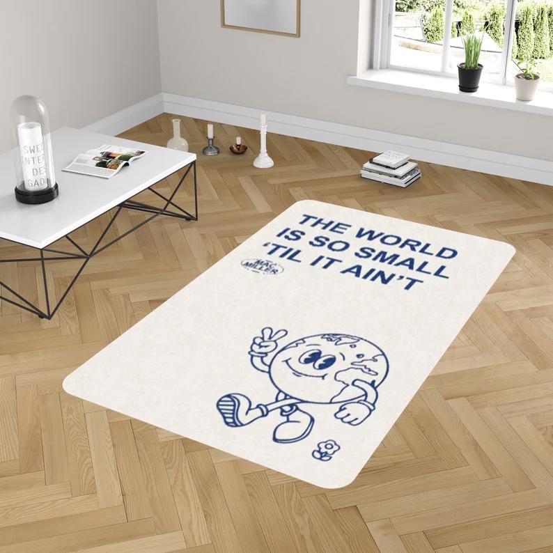 Rugs in living room and bedroom macmiller small world rug - the world is so small til it ain't rug - macmiller rug- macmiller album lyrics rug- rapper song lyrics rug Rectangle Rug