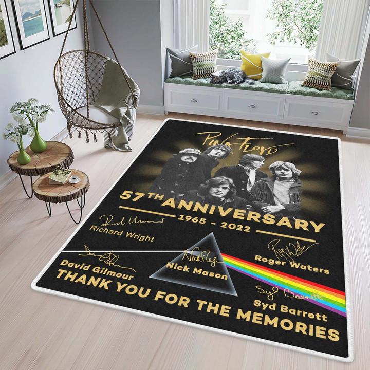 Rugs in living room and bedroom pink floyd signature gift- pink floyd 57th anniversary premium rectangle rug Rectangle Rug