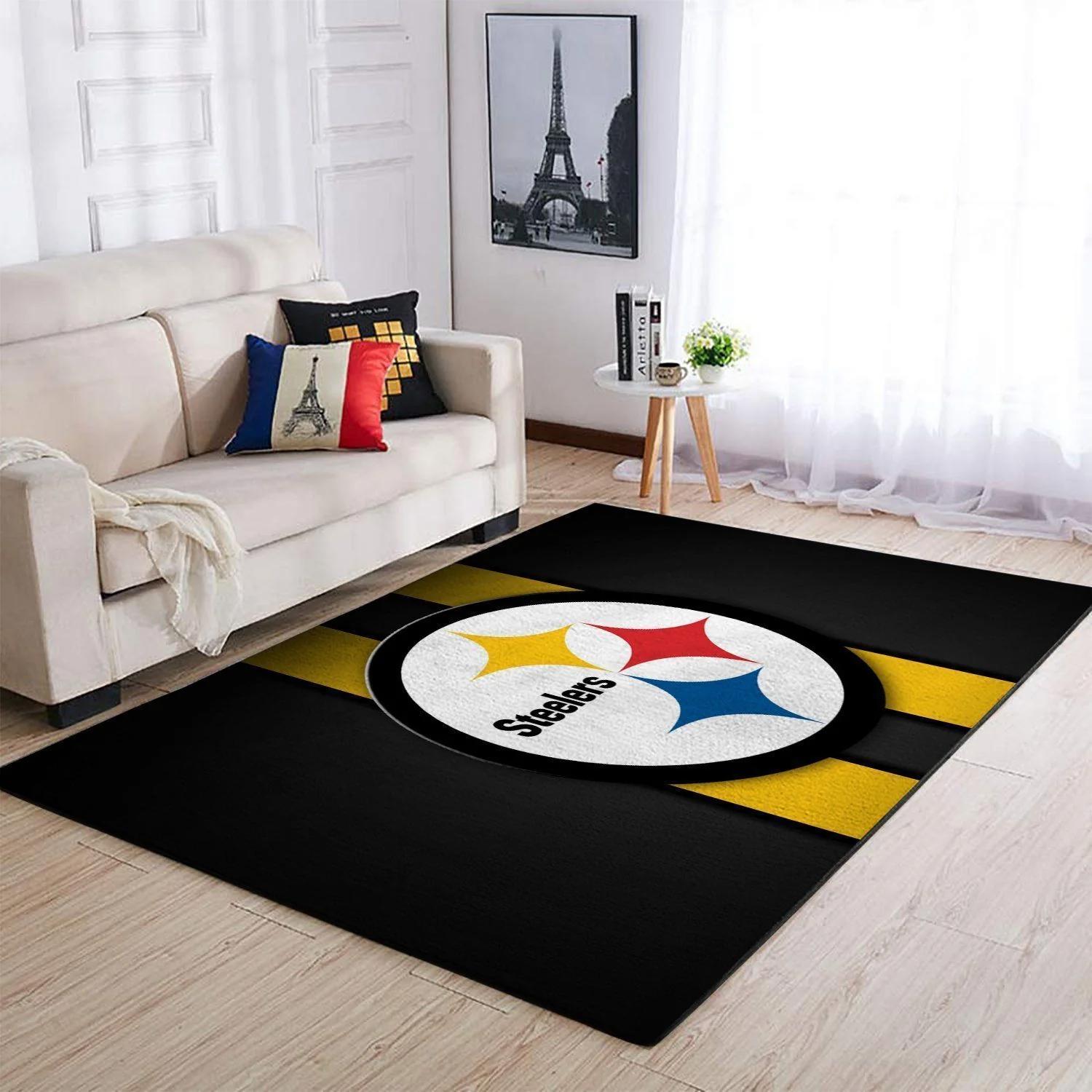 Rugs in living room and bedroom pittsburgh steelers area rug nfl football team logo carpet living room rugs floor decor 2 Rectangle Rug