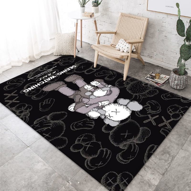 Rugs in living room and bedroom supreme kaws area rug carpet living room rug gift home decor Rectangle Rug