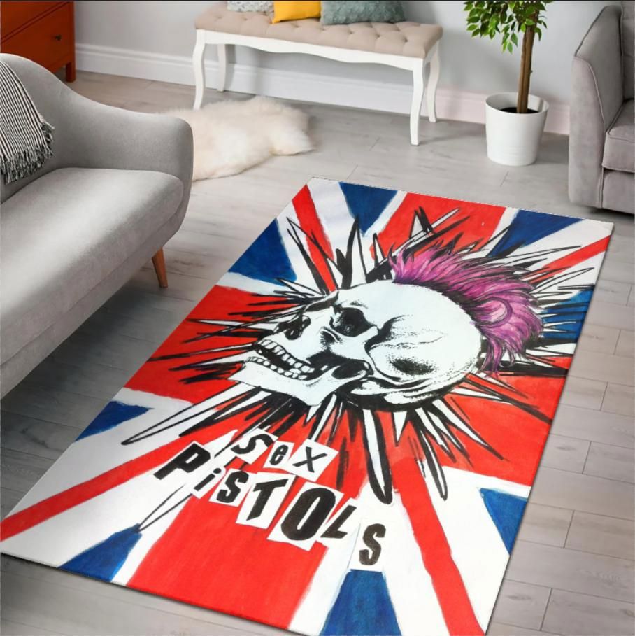 Rugs in living room and bedroom sx pistol punk band area rug rugs for living room rug home decor Rectangle Rug