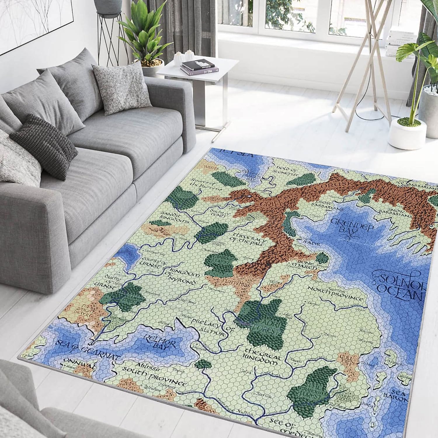 Rugs in living room and bedroom world of greyhawk dungeons dragons map rug (right side) 2 Rectangle Rug