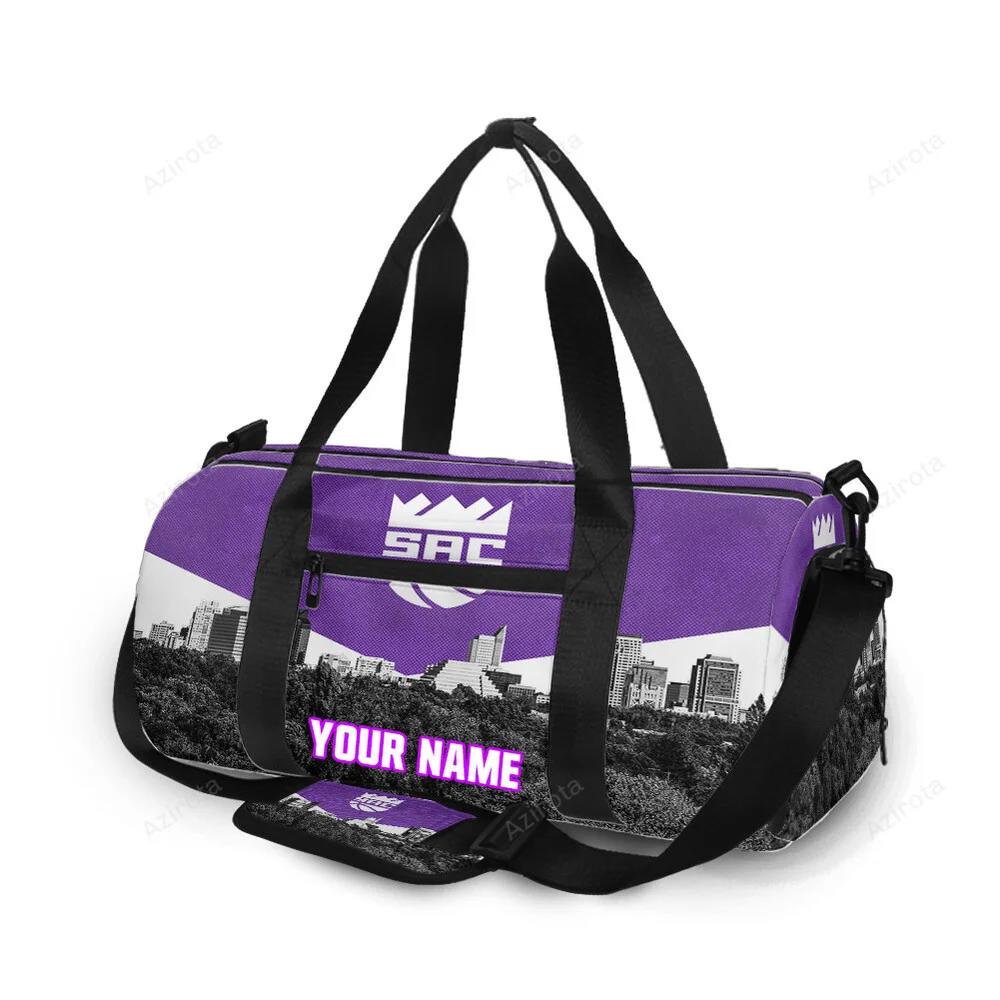 Sacramento kings emblem city personalized name travel bag gym bag 2305 Travel Bag
