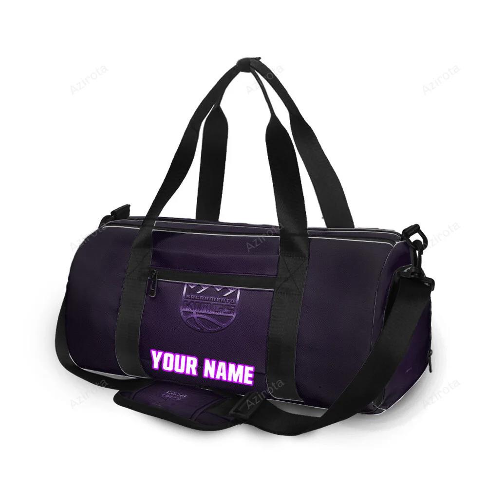 Sacramento kings emblem texture10 personalized name travel bag gym bag 2279 Travel Bag