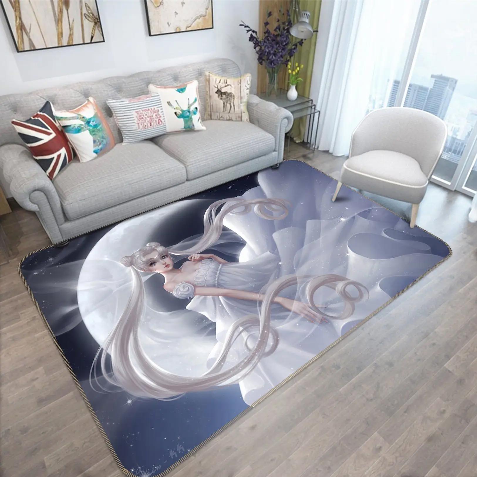 Sailor moon anime 8 area rug living room and bed room rug rug regtangle carpet floor decor home decor Rectangle Rug