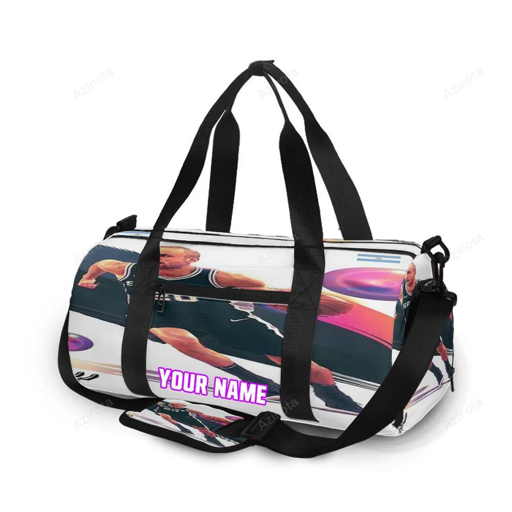San antonio spurs manu ginobili1 personalized name travel bag gym bag 2357 Travel Bag
