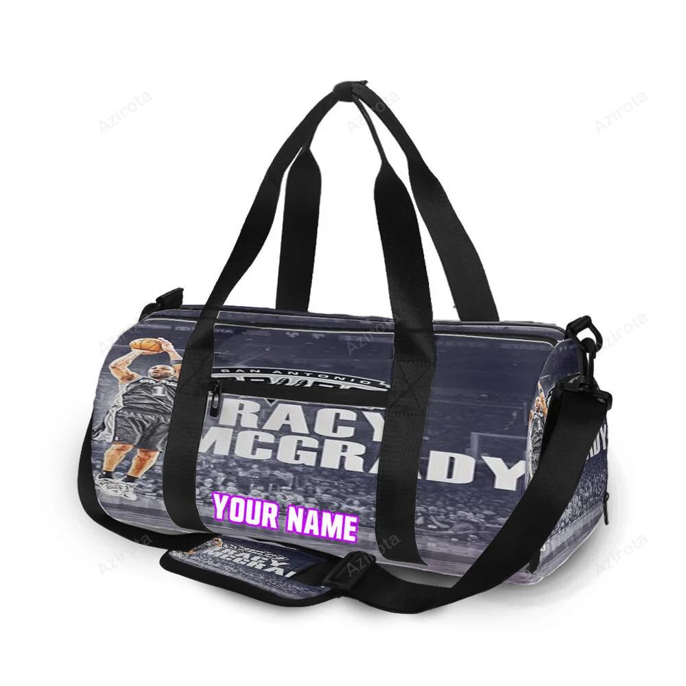 San antonio spurs tracy mcgrady1 personalized name travel bag gym bag 2483 Travel Bag
