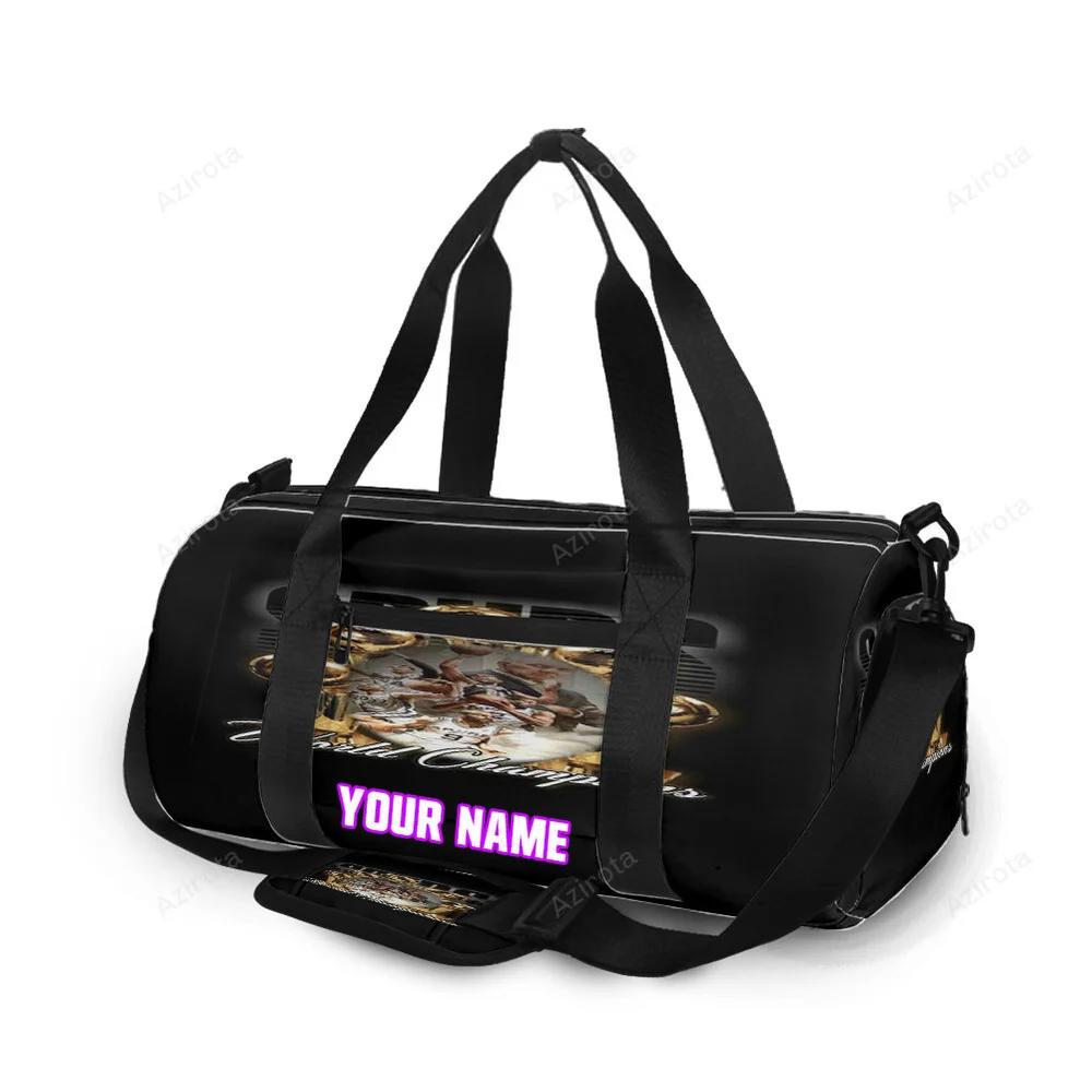 San antonio spurs world champions personalized name travel bag gym bag 2620 Travel Bag