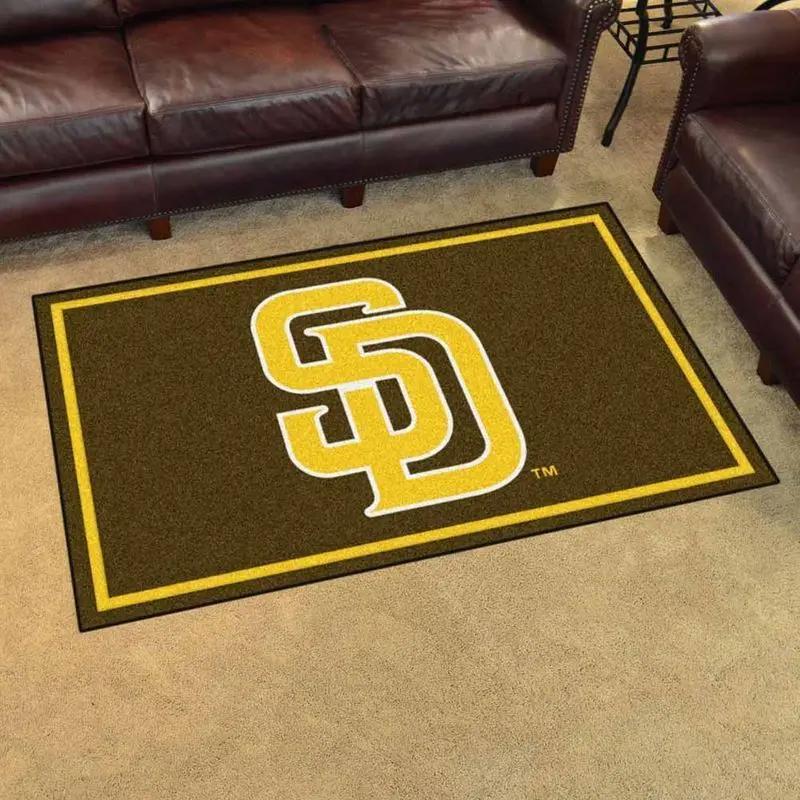 San diego padres area rug mlb baseball team logo carpet living room rugs 6 Rectangle Rug