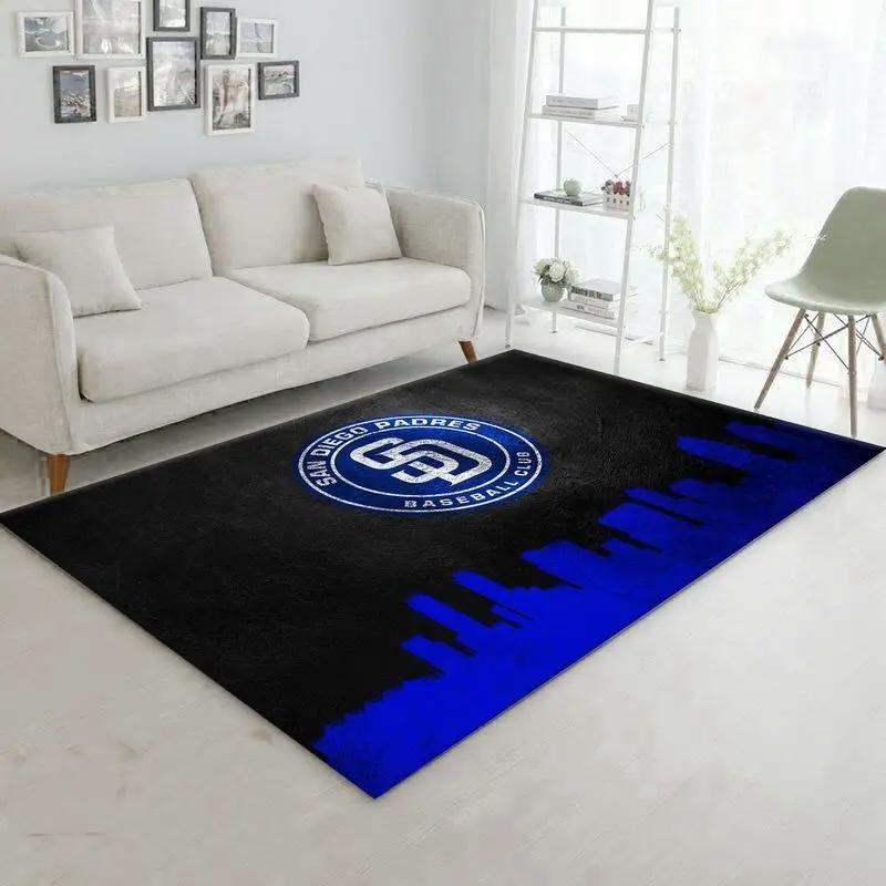 San diego padres area rug mlb baseball team logo carpet living room rugs Rectangle Rug