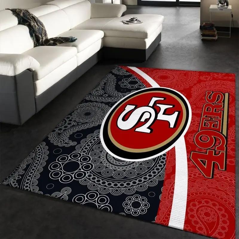 San francisco 49ers nfl 9 area rug living room bedroom rug regtangle carpet Rectangle Rug