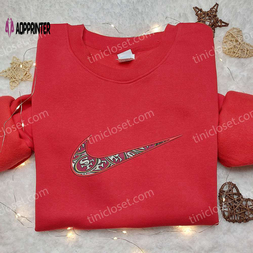 San francisco 49ers x nike embroidered sweatshirt – nfl sport team shirt Embroidered Shirt
