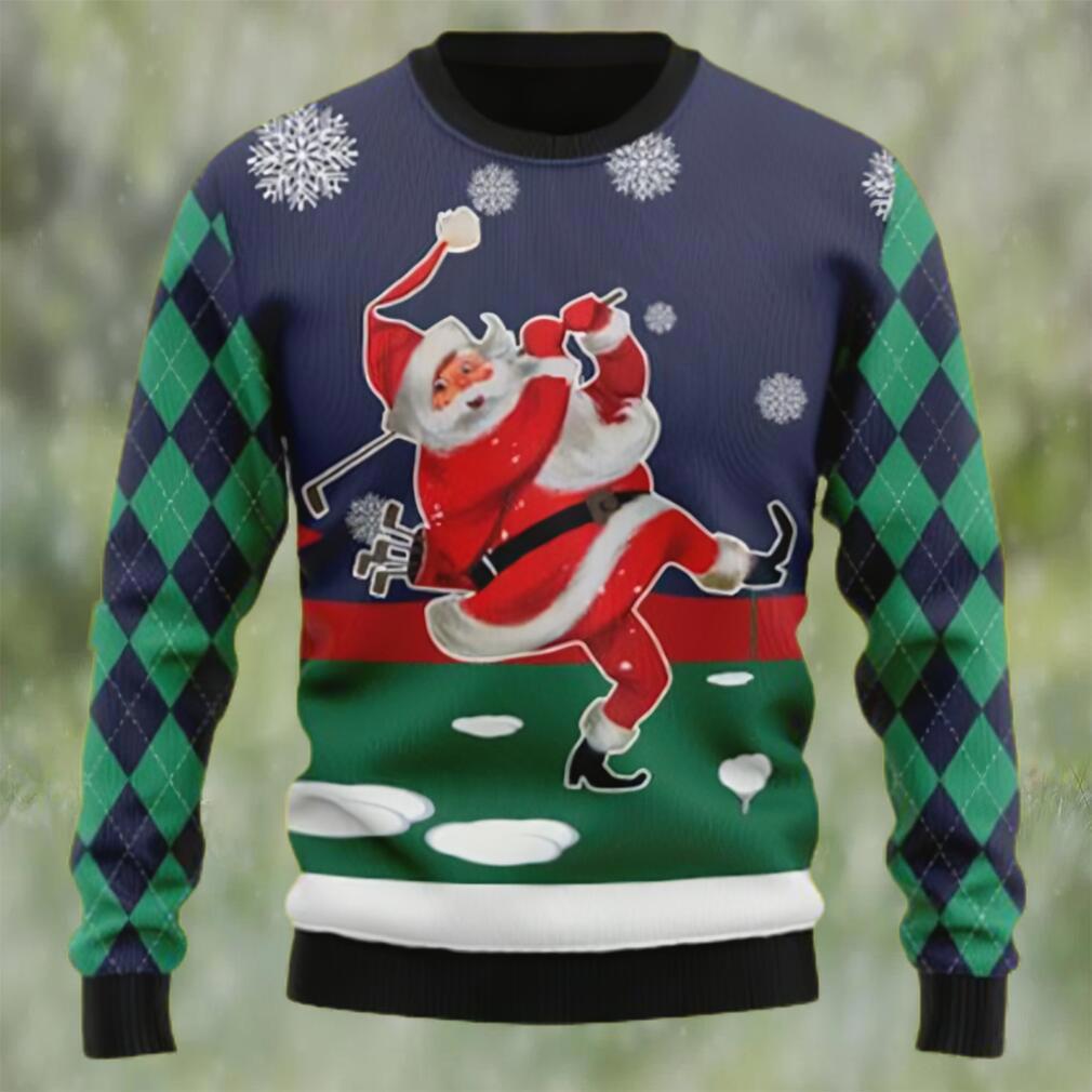 Santa golfer funny santa ugly christmas sweater Christmas Ugly Sweater