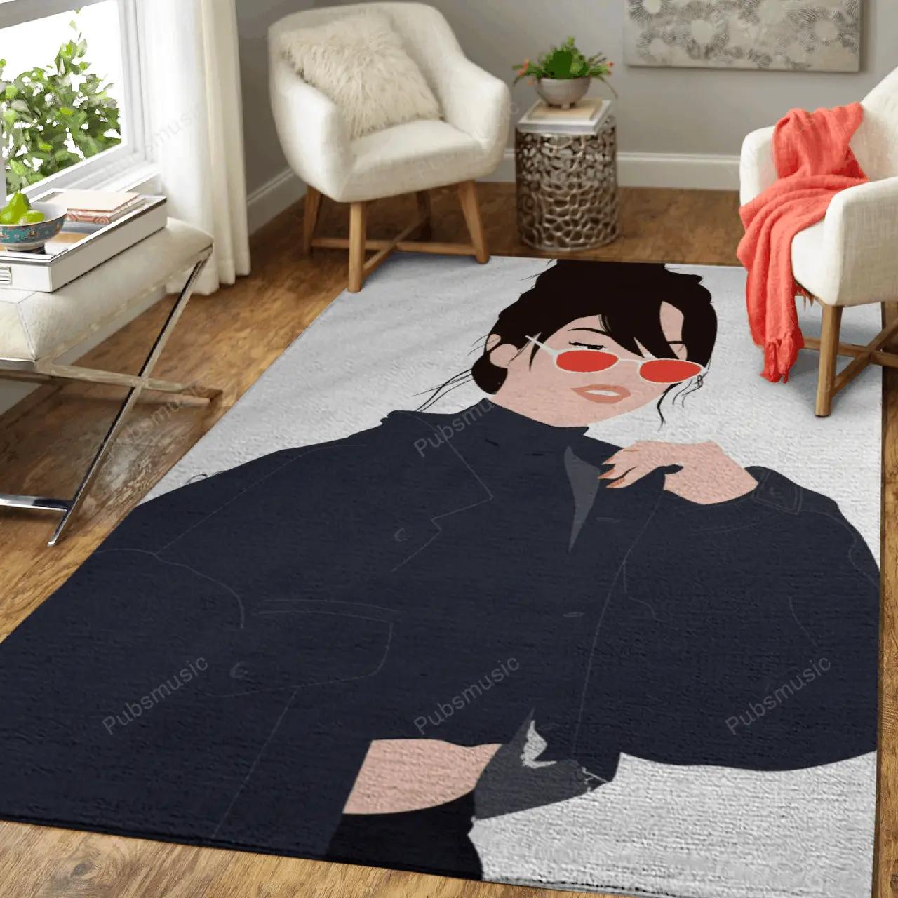 Selena gomez list music art for fans area rug living room carpet rug regtangle carpet floor decor home decor Rectangle Rug
