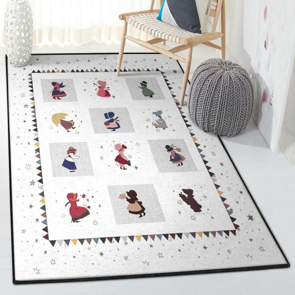 Sewing modern rugs, sunbonnet sue rug Rectangle Rug