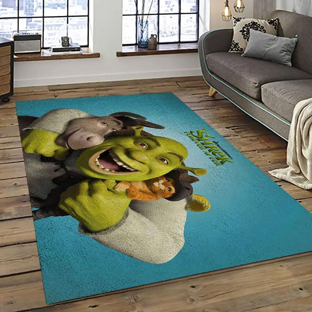 Shrek cartoon characters carpet area rug home decor gift best present for friends sk11 Rectangle Rug