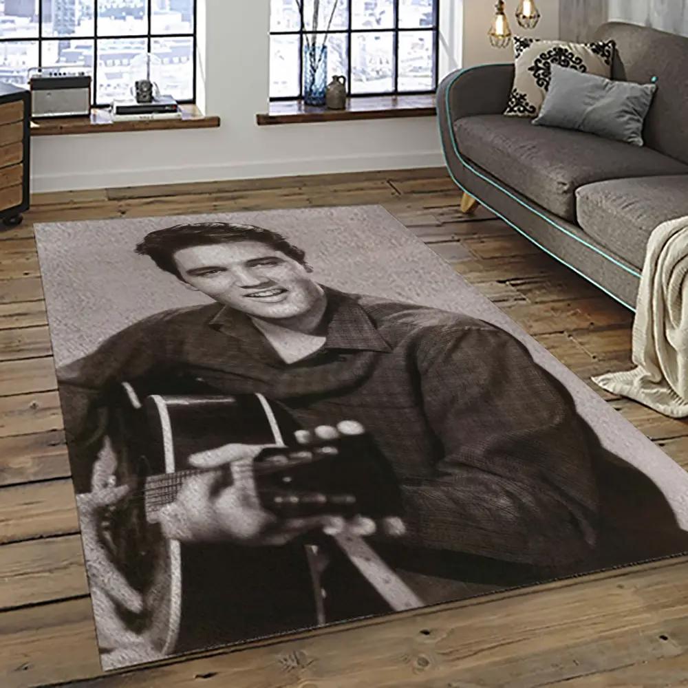 Singer elvis presley music carpet rectangle area rug for living room bedroom decor ep06 Rectangle Rug