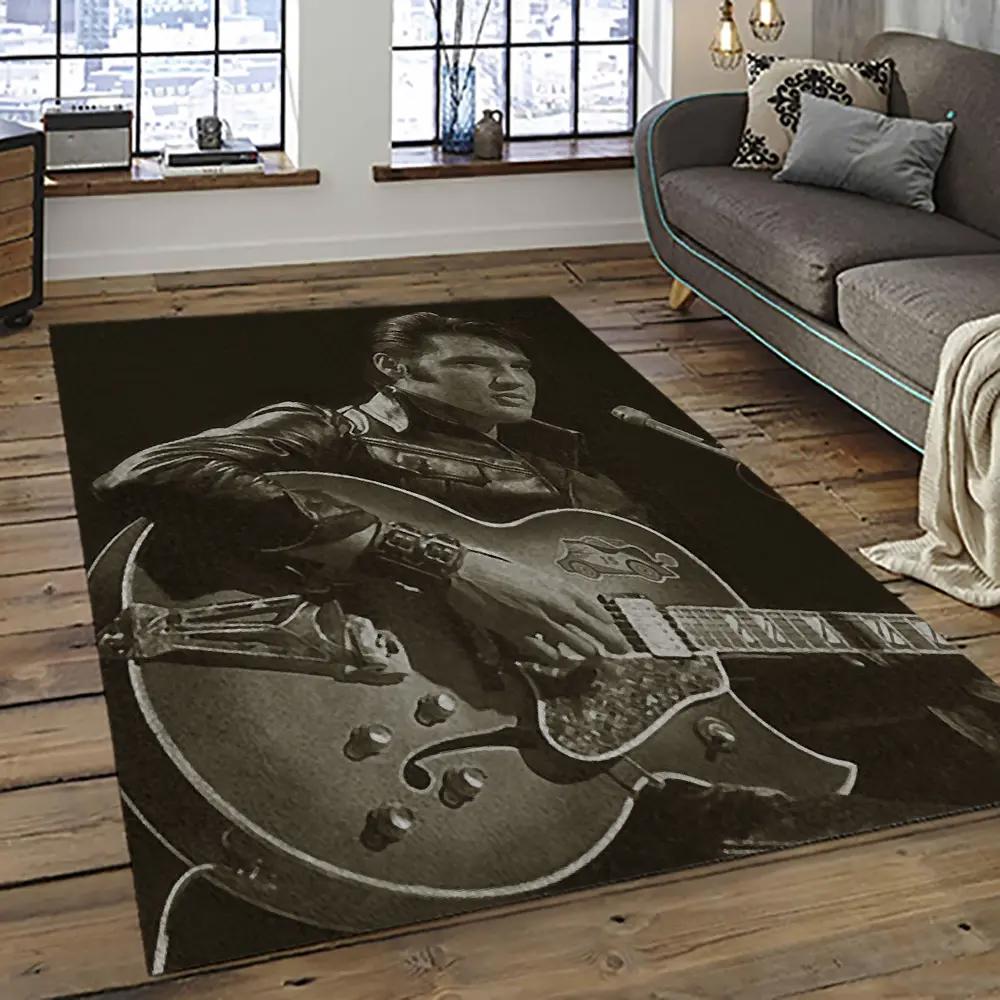 Singer elvis presley music carpet rectangle area rug for living room bedroom decor ep09 Rectangle Rug