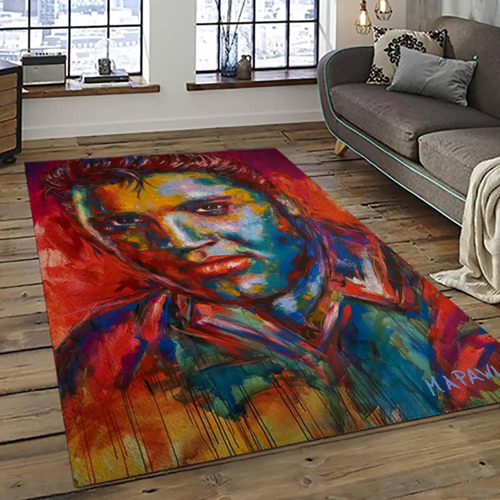 Singer elvis presley music carpet rectangle area rug for living room bedroom decor ep12 Rectangle Rug