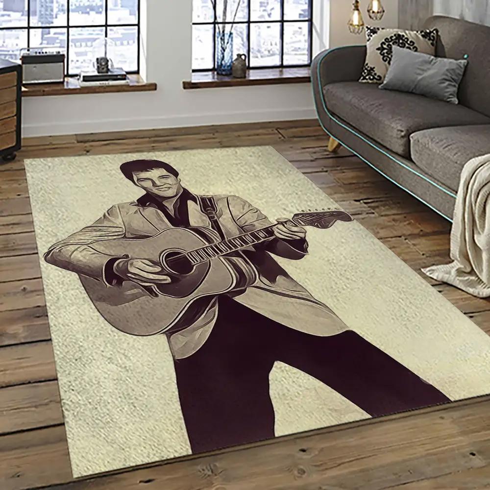 Singer elvis presley music carpet rectangle area rug for living room bedroom decor ep27 Rectangle Rug