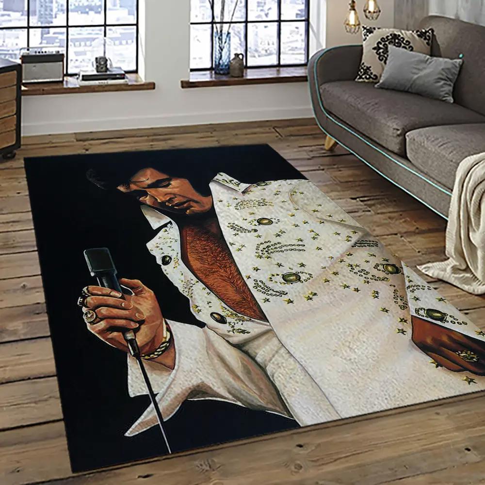 Singer elvis presley music carpet rectangle area rug for living room bedroom decor ep47 Rectangle Rug