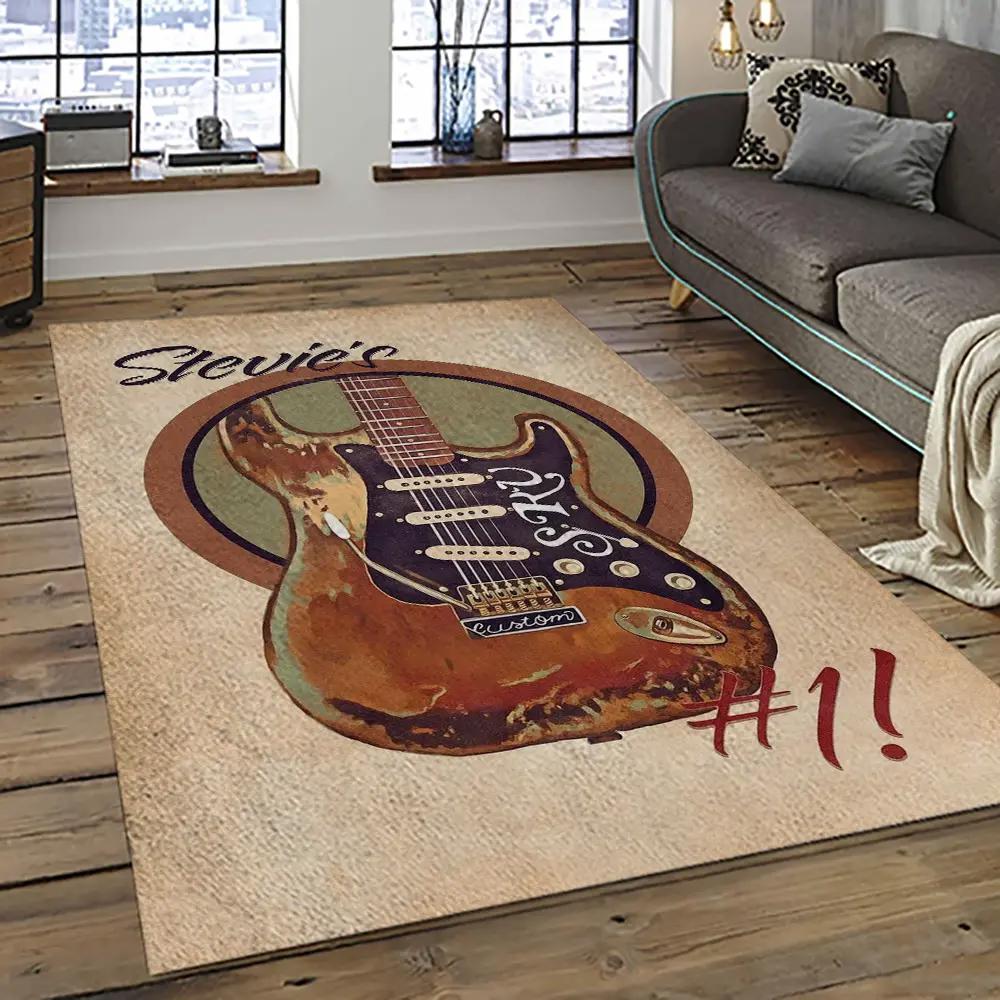 Singer stevie ray vaughan music carpet rectangle area rug for living room bedroom decor srv14 Rectangle Rug