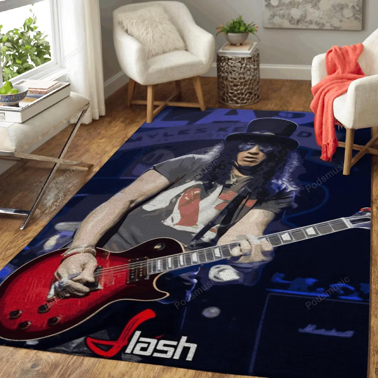 Slash rock music guitarist slash art for fans area rug living room carpet rug regtangle carpet floor decor home decor Rectangle Rug