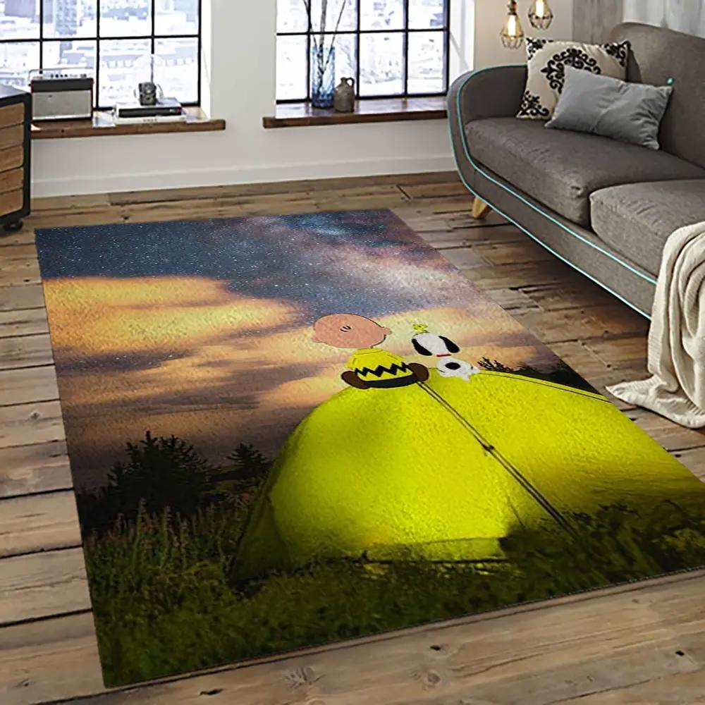 Snoopy cartoon movie carpet rectangle area rug for living room bedroom decor snp10 Rectangle Rug