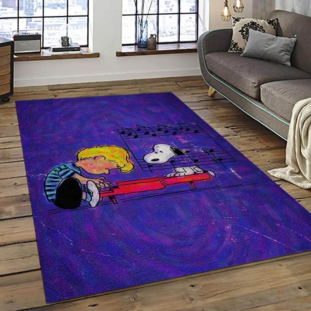 Snoopy cartoon movie carpet rectangle area rug for living room bedroom decor snp17 Rectangle Rug