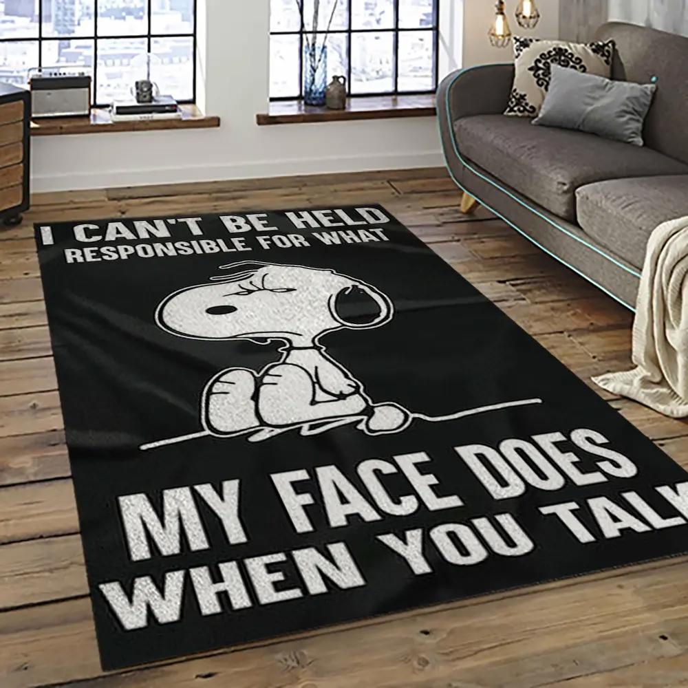 Snoopy cartoon movie carpet rectangle area rug for living room bedroom decor snp32 Rectangle Rug