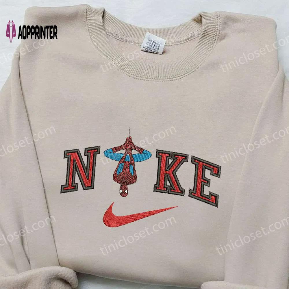 Spider-man x nike embroidered sweatshirt no way home shirt nike inspired Embroidered Shirt