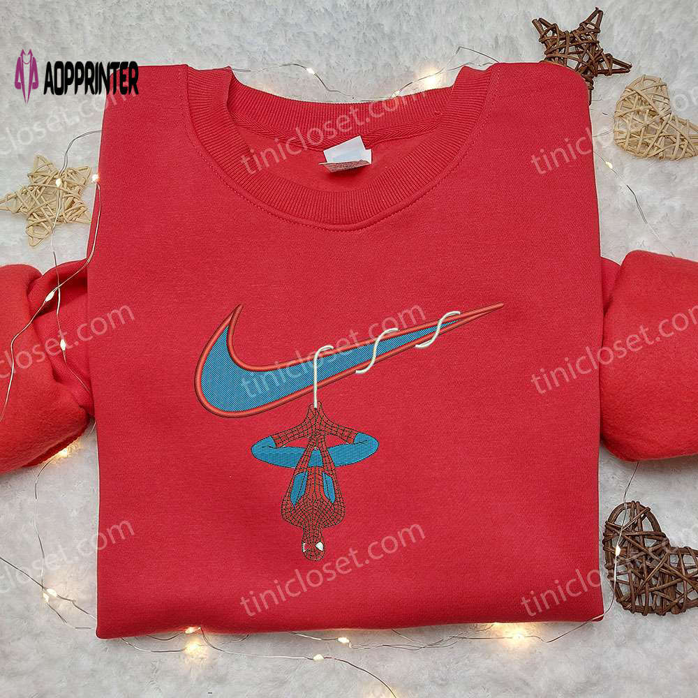 Spider-man x nike embroidered sweatshirt & shirt: no way home & inspired designs Embroidered Shirt