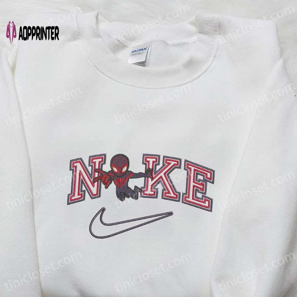 Spider-man x nike movie embroidered sweatshirt marvel comic & nike inspired shirt Embroidered Shirt