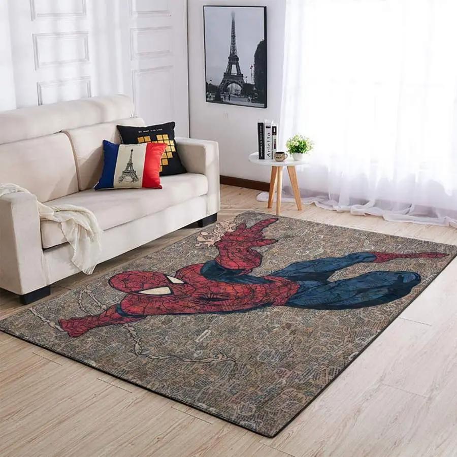 Spiderman comic area rug living room rug home decor marvel superhero movie ofd 120912 Rectangle Rug