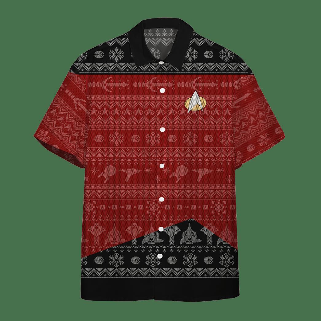 Star trek the next generation 1987 red ugly christmas custom hawaii shirt Hawaii Shirt Shorts & Flip Flops