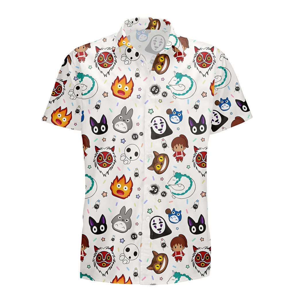 Studio ghibli main characters hawaiian shirt Hawaii Shirt Shorts & Flip Flops