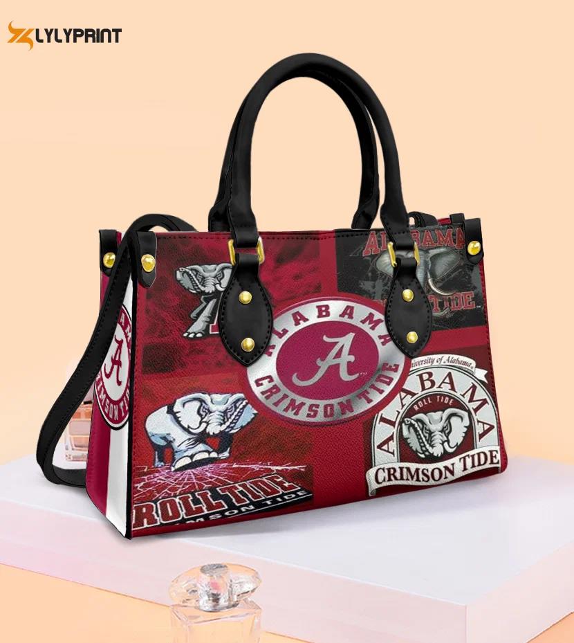 Stylish alabama crimson tide leather handbag gift for women s day – g95 3743 Women Leather Hand Bag