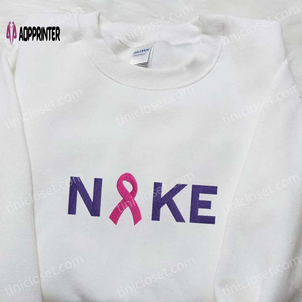 Stylish ribbon x nike embroidered shirt sweatshirt & hoodie – customizable nike-inspired apparel Embroidered Shirt
